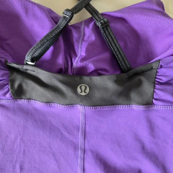 Lululemon Purple & Black Strappy Tank - Picture 3 of 3